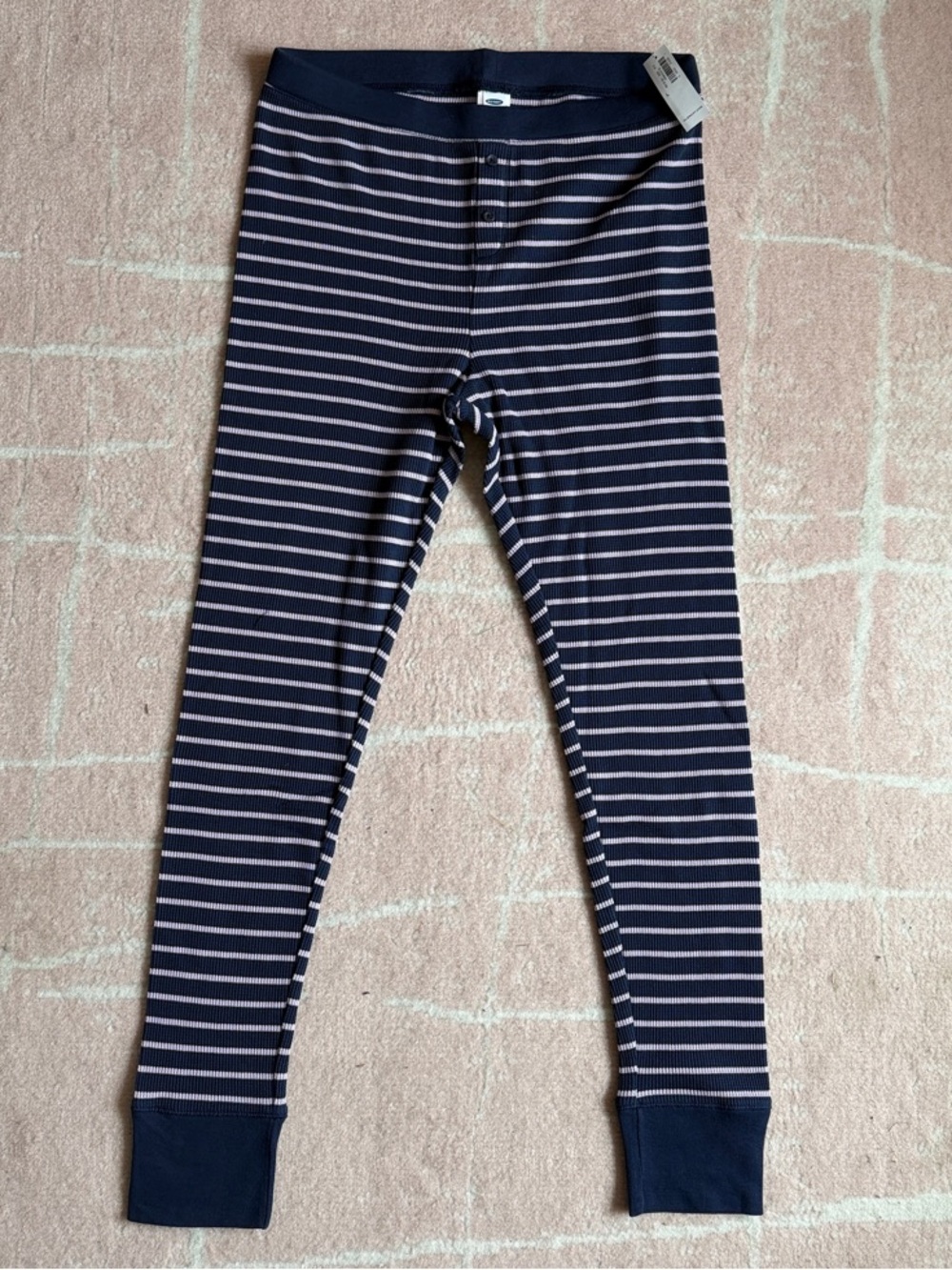 Old Navy Navy and Light Pink Striped women’s Pajama Leggings